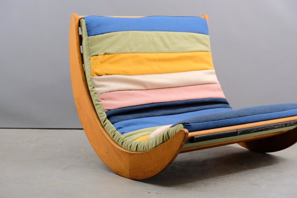 2-Sitzer Relaxer Schaukelstuhl von Verner Panton für Rosenthal, 1970er