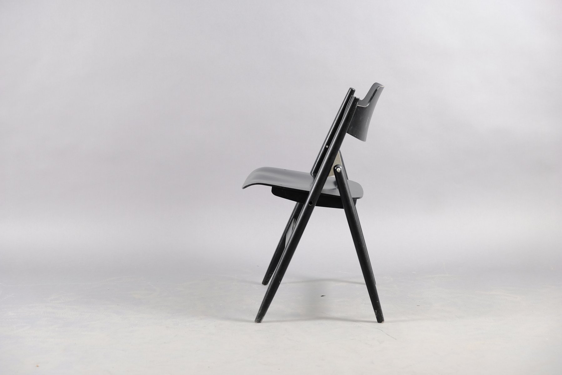 Beech Model SE18 Folding Chair by Egon Eiermann for Wilde+Spieth, 1960s