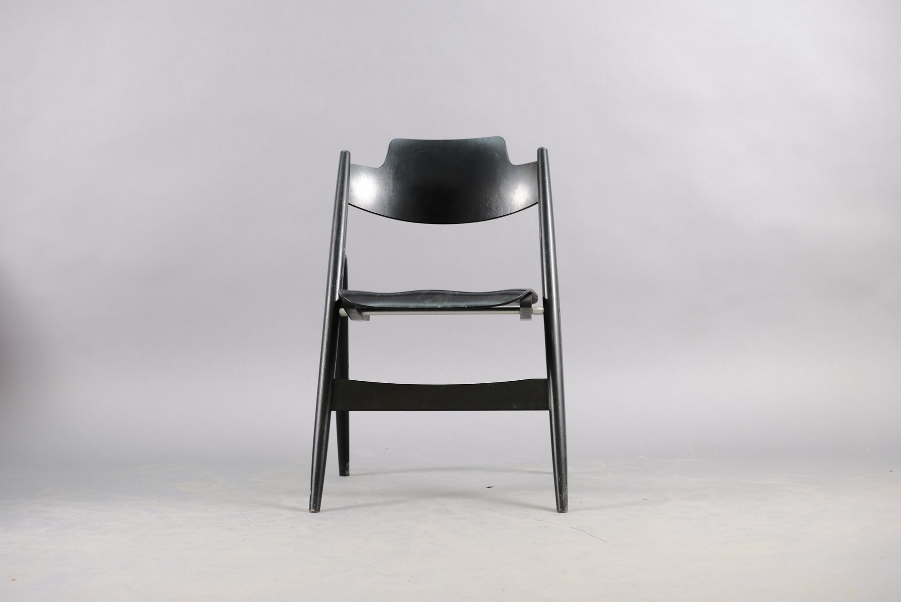 Beech Model SE18 Folding Chair by Egon Eiermann for Wilde+Spieth, 1960s