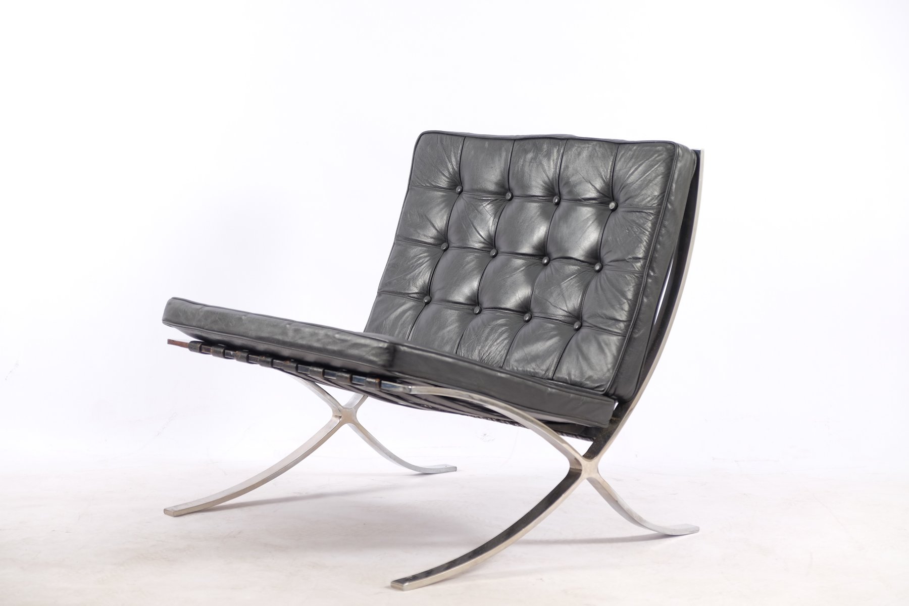Deutsche Vintage Barcelona Stühle von Ludwig Mies van der Rohe für Knoll International, 2er Set
