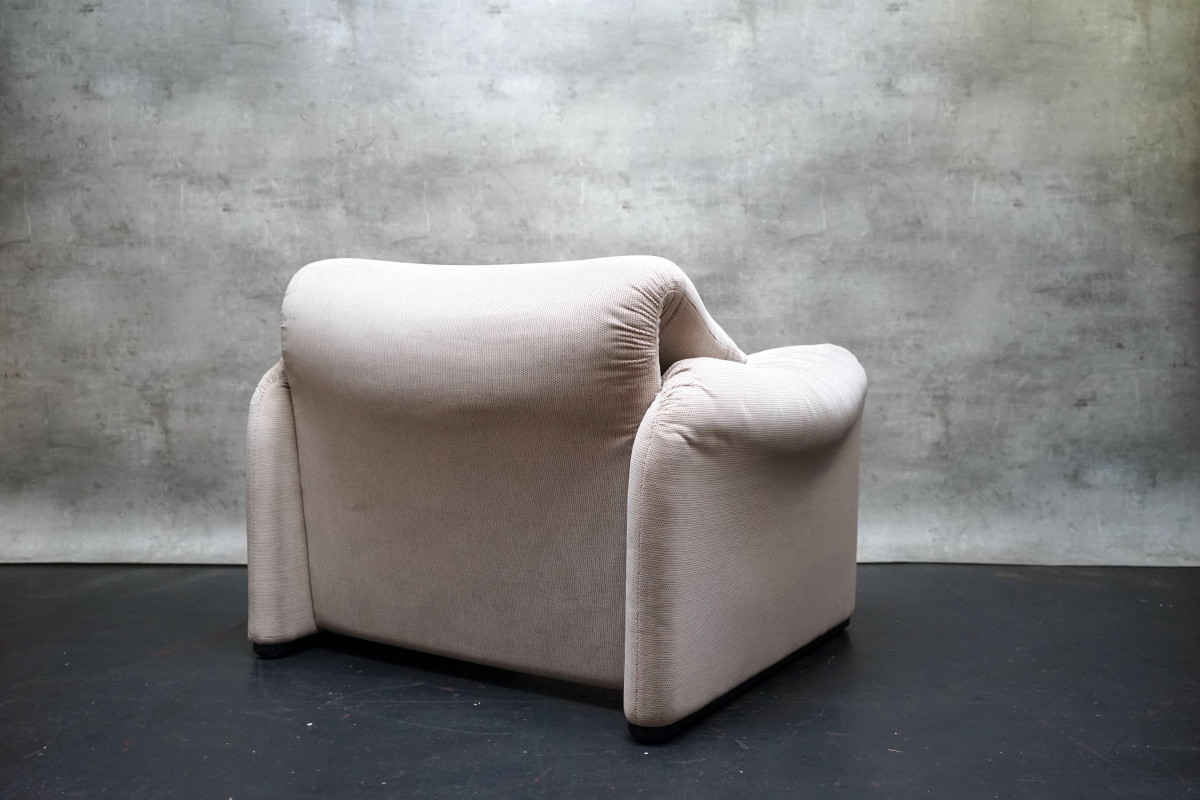 Grauer Maralunga Sessel von Cassina, 1970er