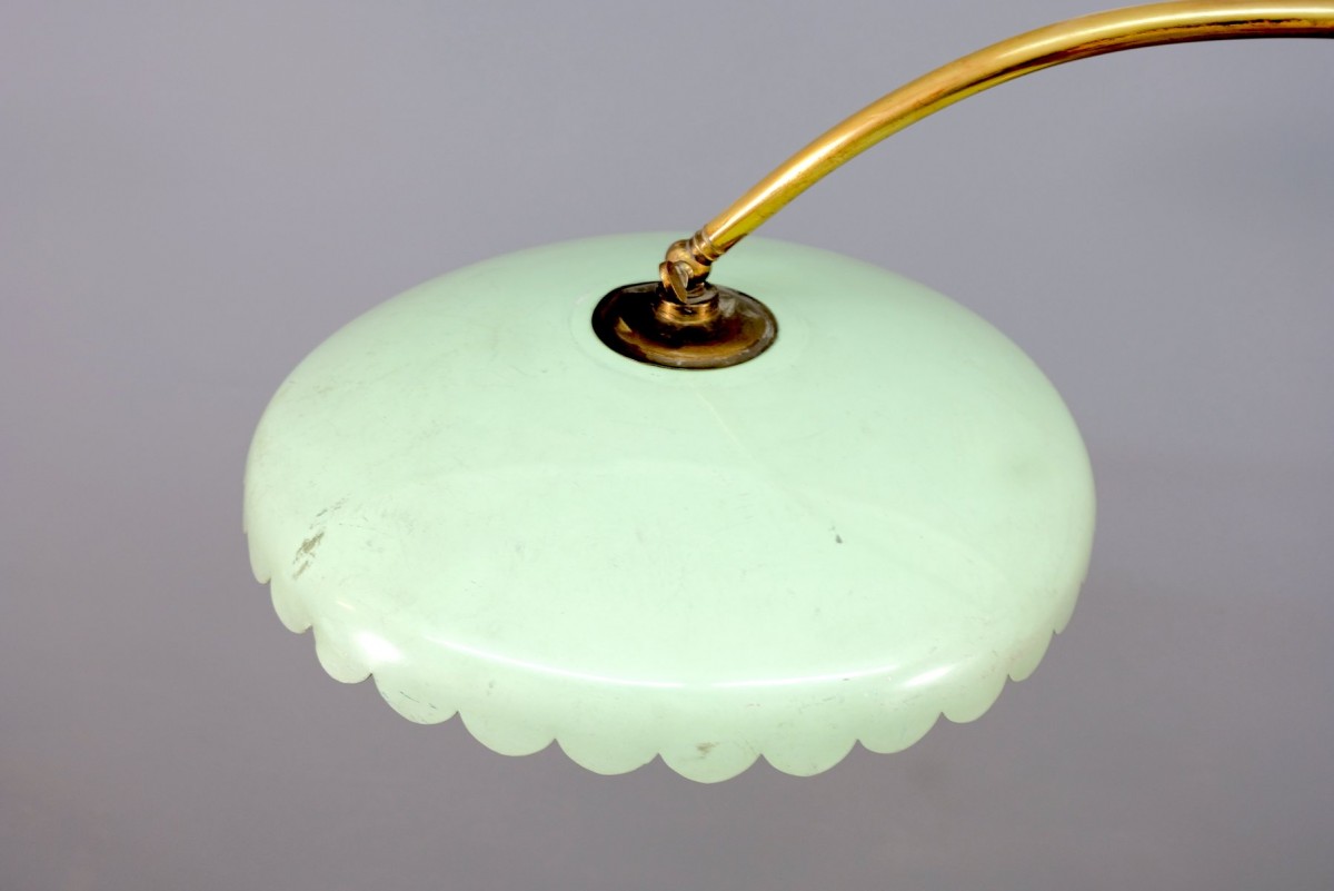 Italienische Stehlampe aus Messing & Metall, 1950er