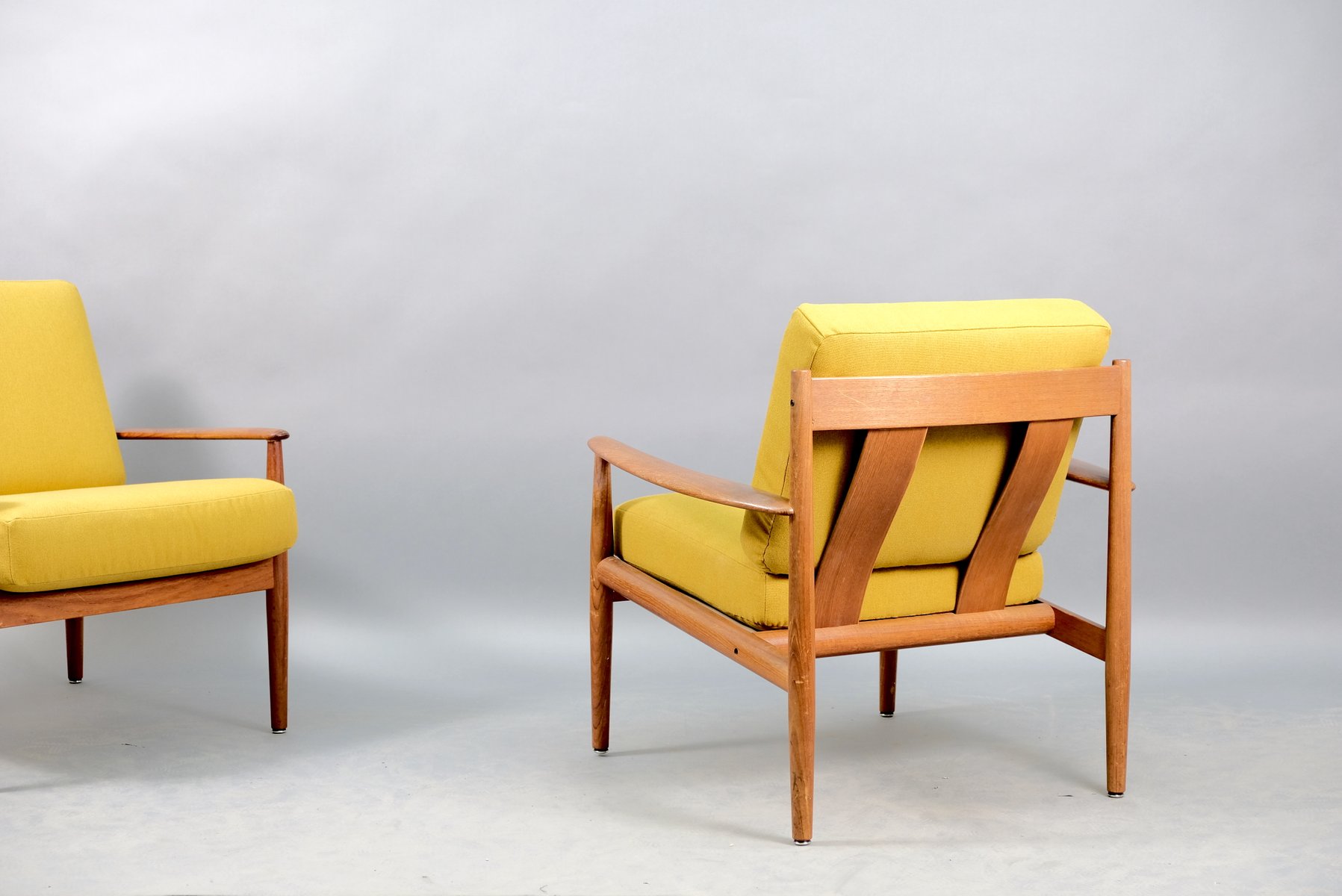 Mid-Century Danish Teak Lounge Chairs by Grete Jalk for Cado, Set of 2