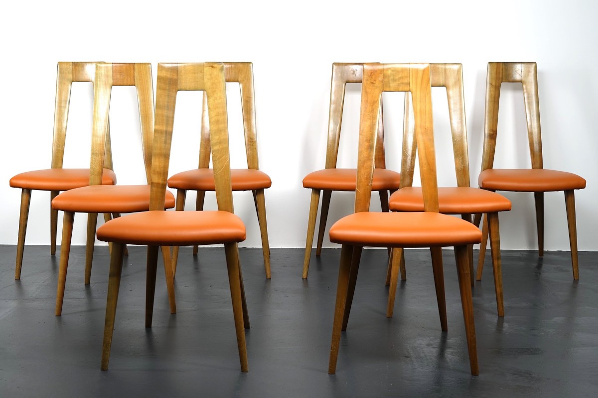 Mid-Century German Dining Chairs by Dettinger, 1950s, Set of 8