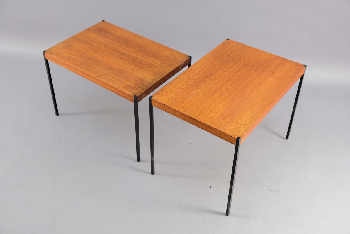 Mid-Century German Teak Side Tables, Set of 2