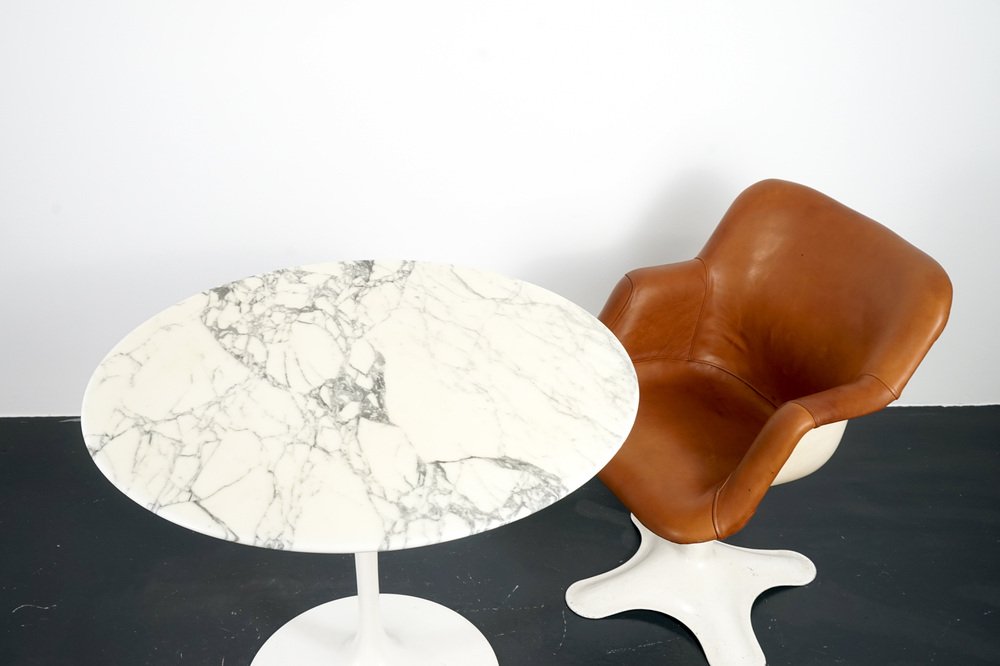 Mid-Century Marmor Esstisch von Eero Saarinen für Knoll Inc. / Knoll International