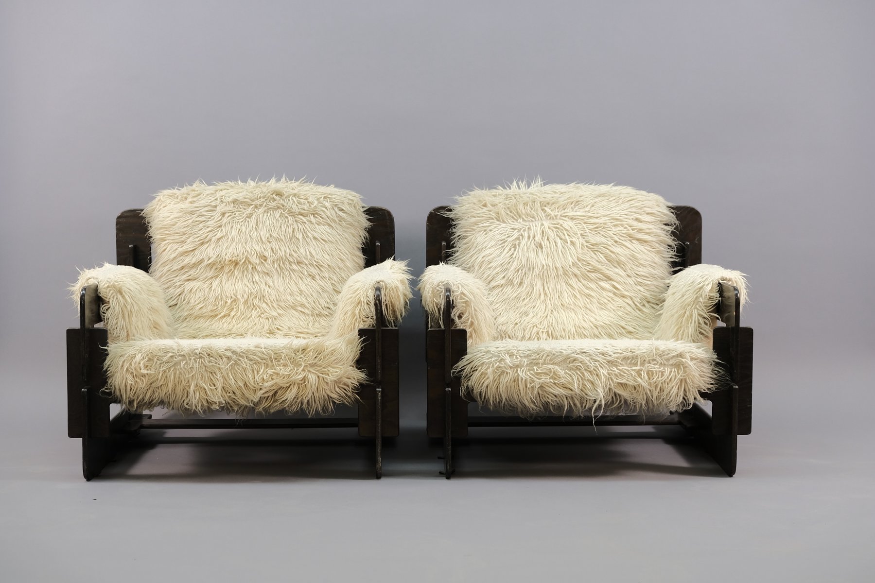 Mid-Century Sessel mit Gestell aus Schichtholz von Arne Jacobsen für Fritz Hansen, 2er Set