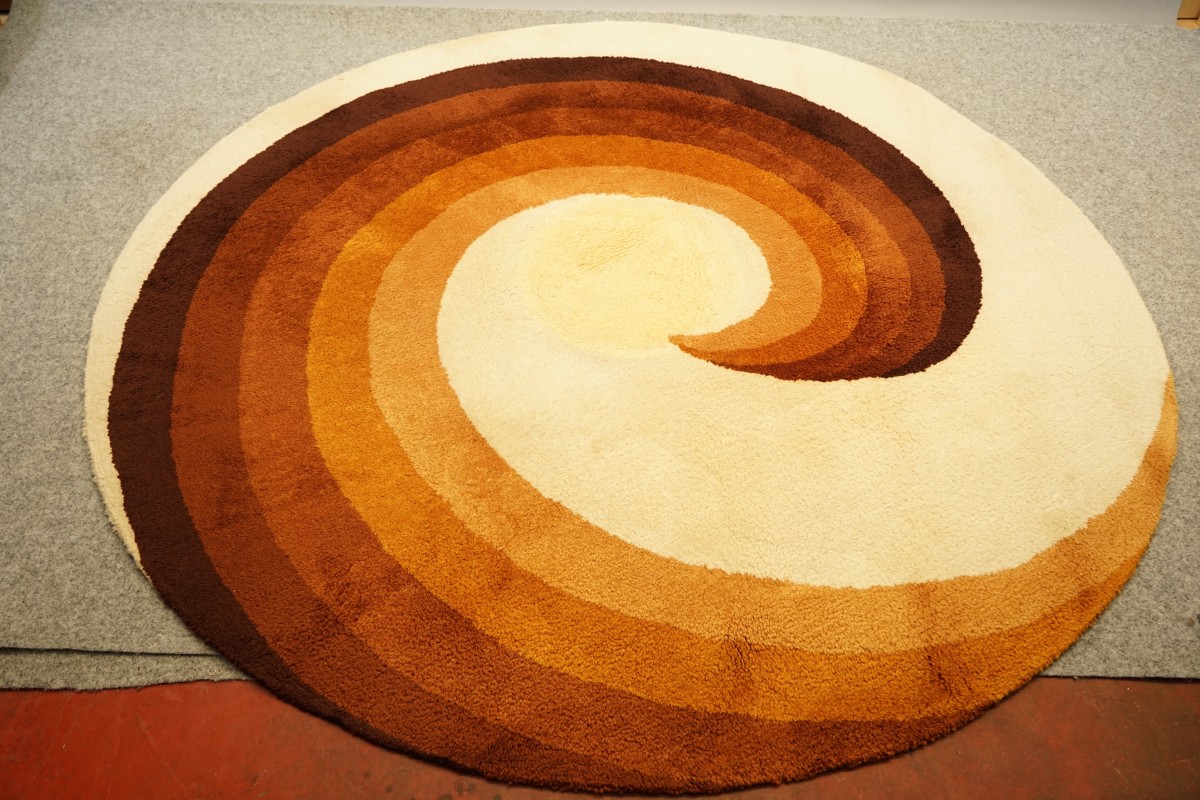 Pop Art Teppich von Ewald Kröner für Saarinen Tisch, 1970er