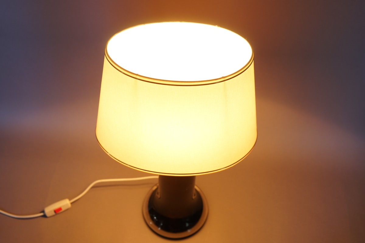 Psychedelische Vintage Lampe aus Braunem Glas, 1970er