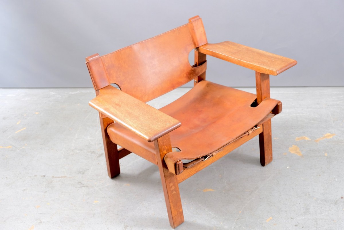 Spanischer Vintage Stuhl von Børge Mogensen für Fredericia, 1950er