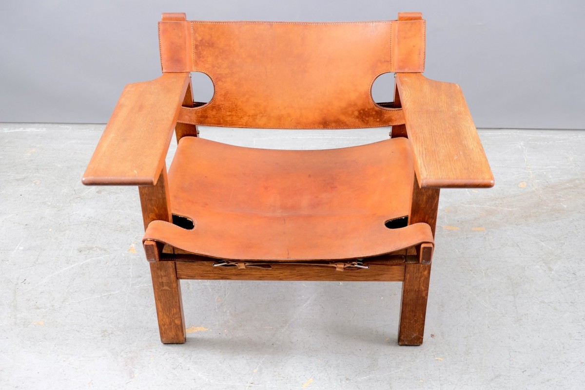 Spanischer Vintage Stuhl von Børge Mogensen für Fredericia, 1950er