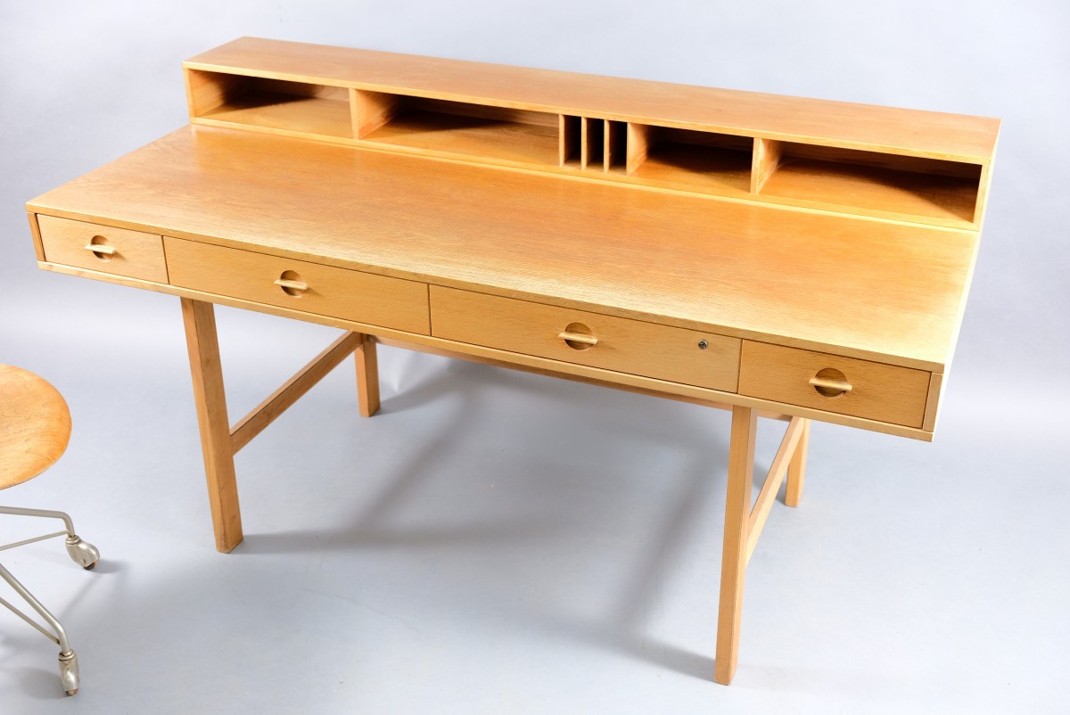 Vintage Danish Flip Top Partners Desk by Peter Løvig Nielsen for Løvig, 1960s