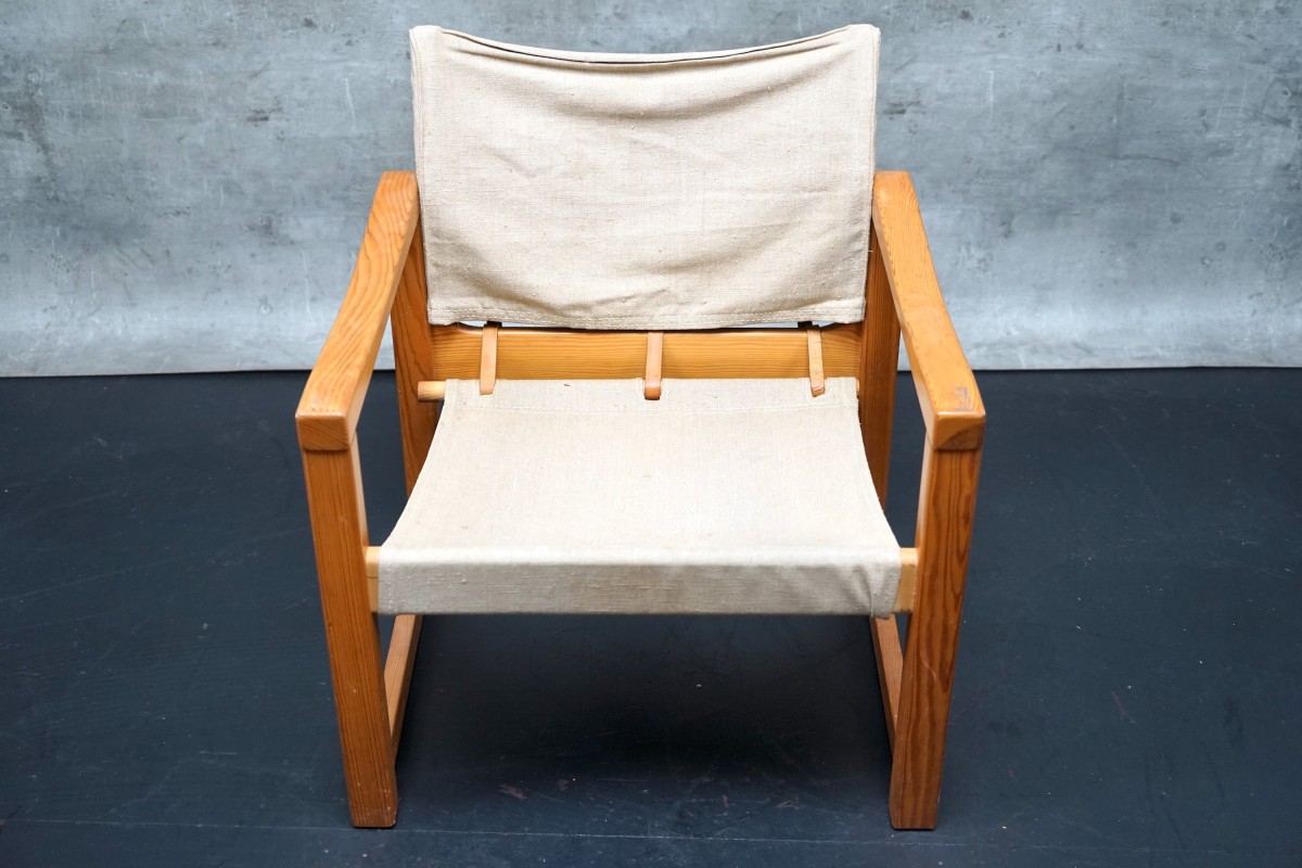 Vintage Diana Stuhl aus Leinen von Karin Mobring für Ikea, 1970er