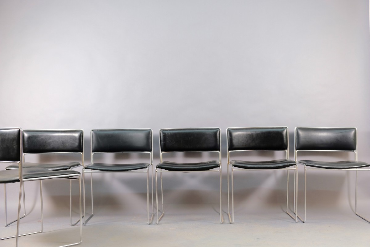 Vintage Dining Chairs von Preben Fabricius & Jørgen Kastholm für Kill International, 6er-Set