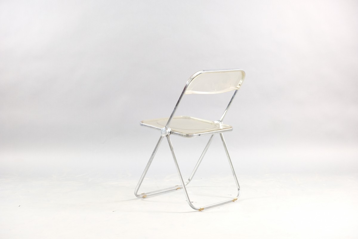 Vintage Model Plia Folding Chair by Giancarlo Piretti for Castelli / Anonima Castelli, 1970s