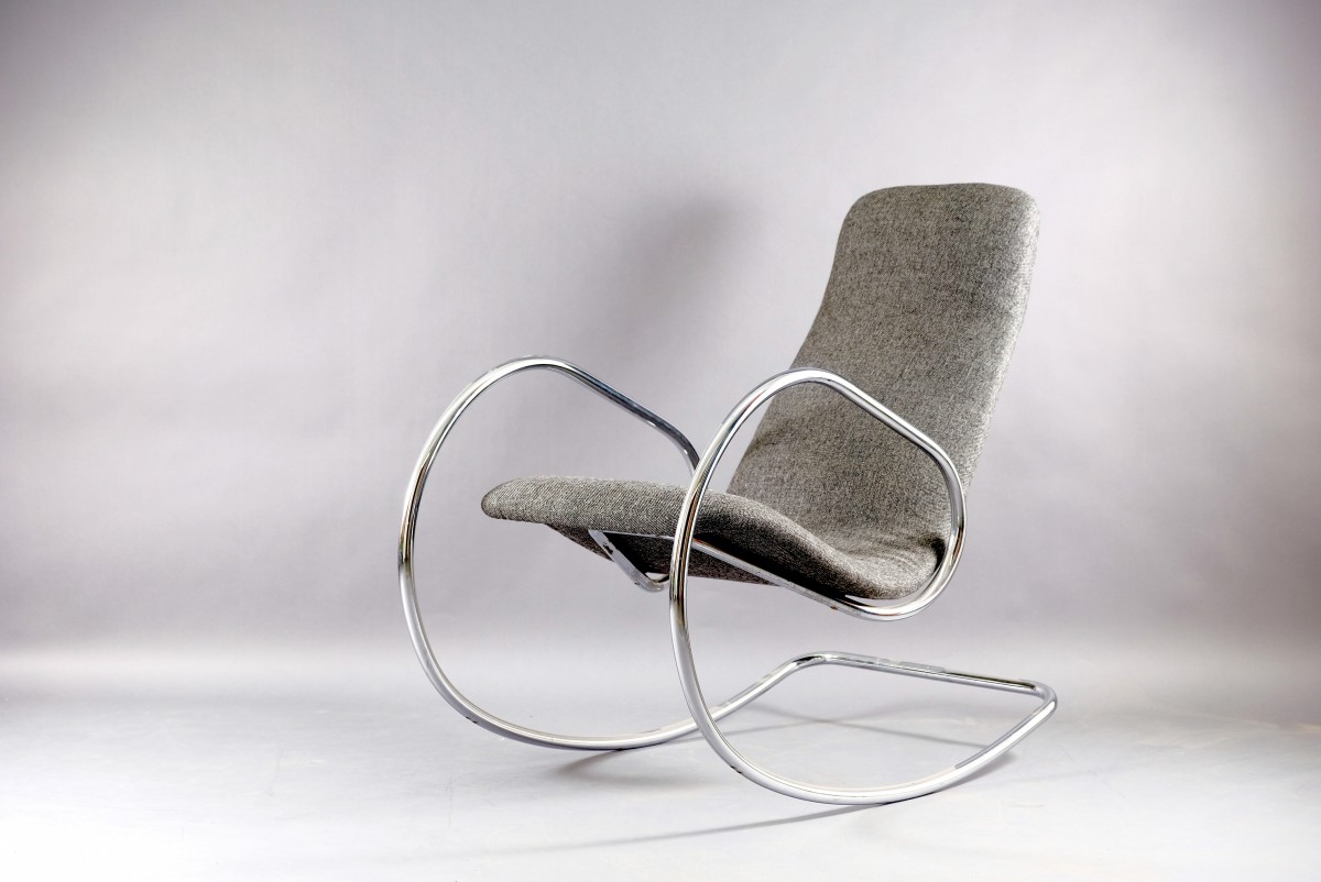 Vintage Model S 826 Rocking Chair by Böhme Ulrich for Thonet