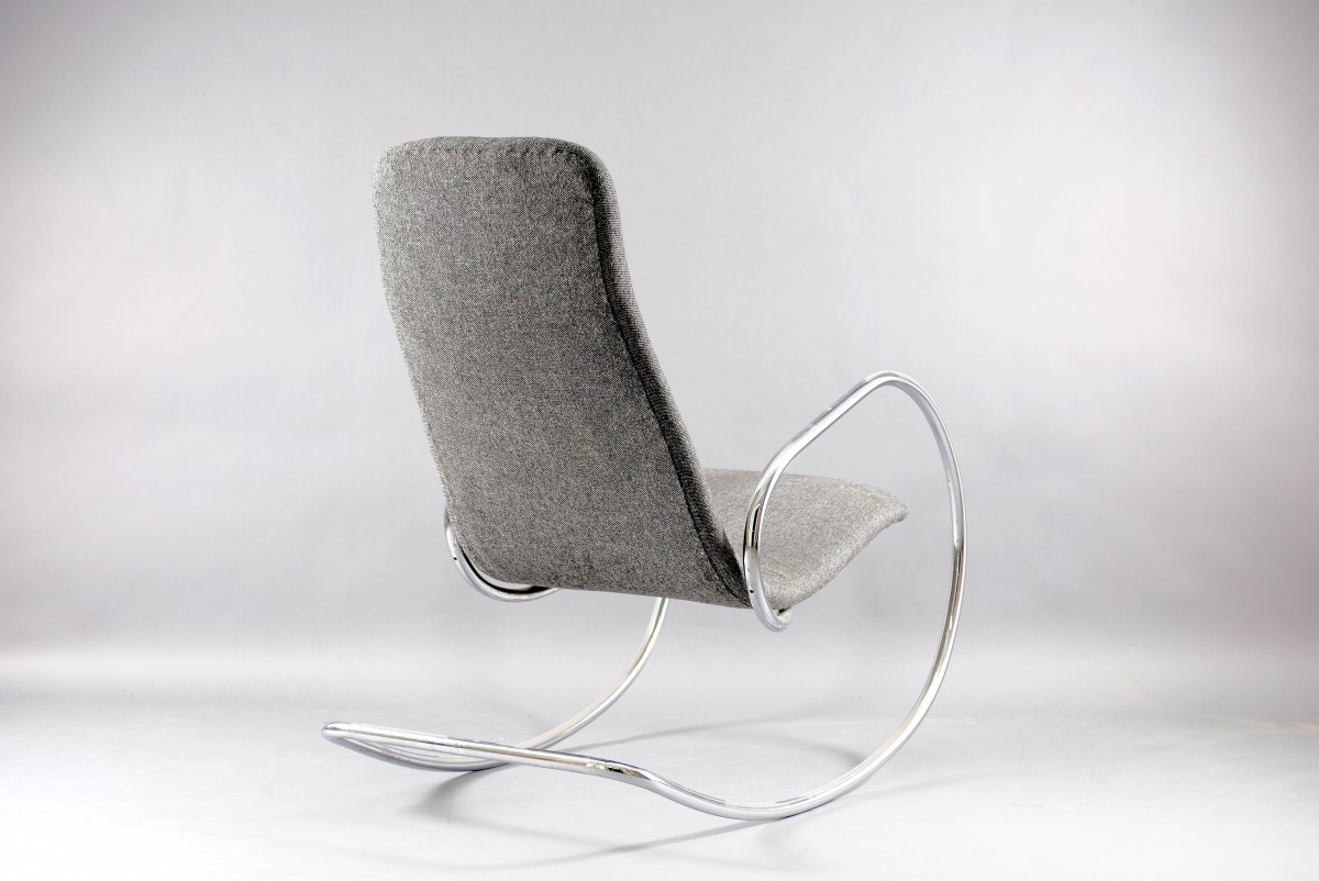 Vintage Model S 826 Rocking Chair by Böhme Ulrich for Thonet