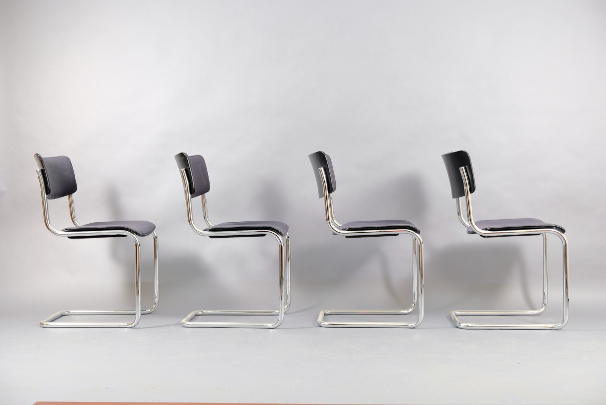 Vintage Model S43 Dining Chairs by Mart Stam for Thonet, Set of 4