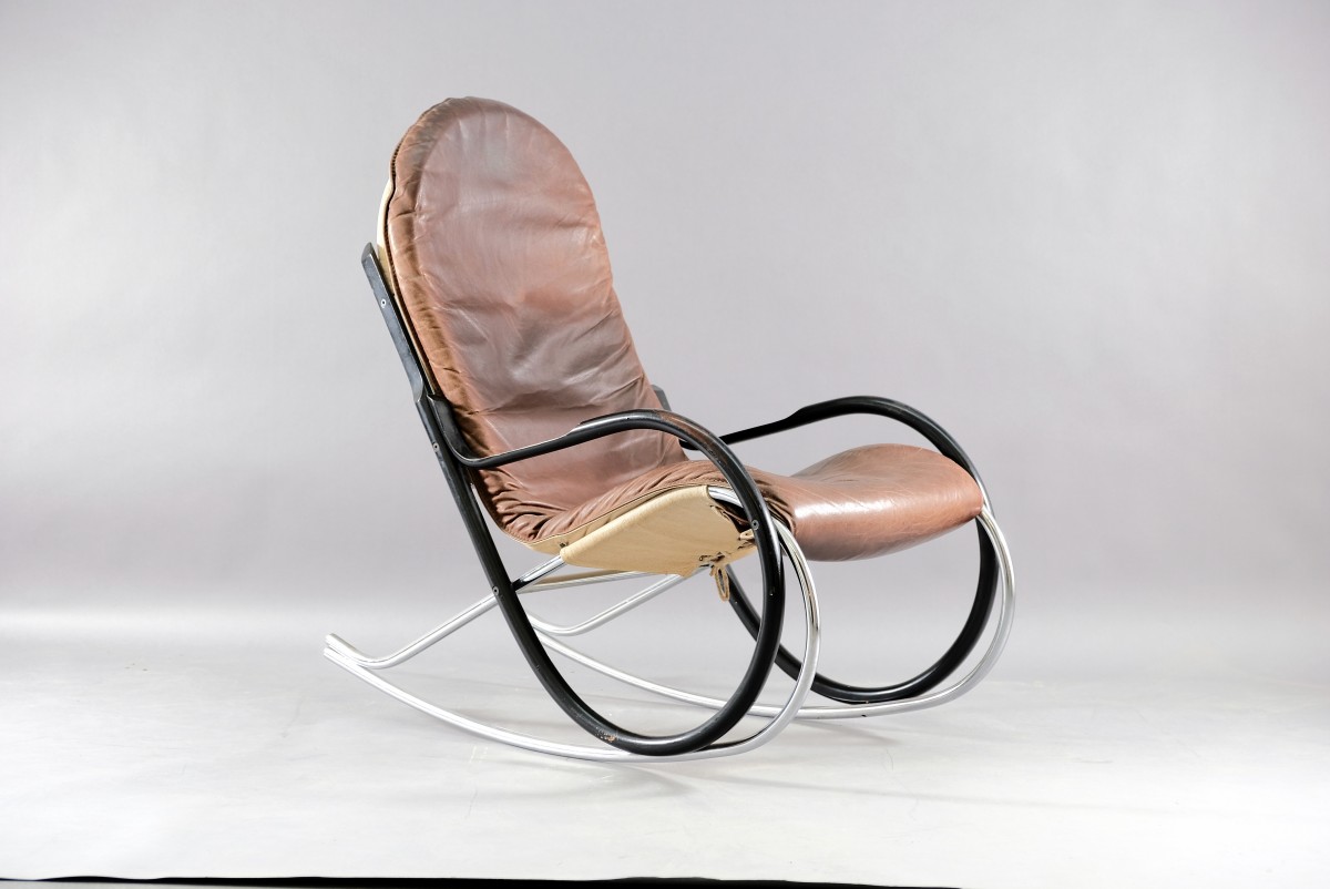 Vintage Nonna Rocking Chair by Paul Tuttle for Strässle, 1970s