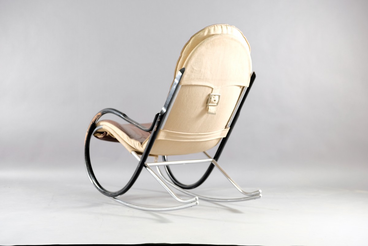 Vintage Nonna Rocking Chair by Paul Tuttle for Strässle, 1970s