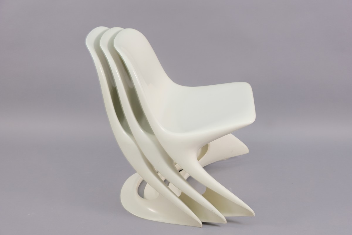 Vintage Plastic Casalino Chairs by Alexander Begge for Casala, Set of 3