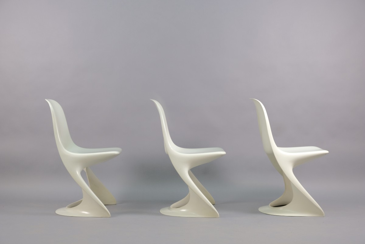 Vintage Plastic Casalino Chairs by Alexander Begge for Casala, Set of 3