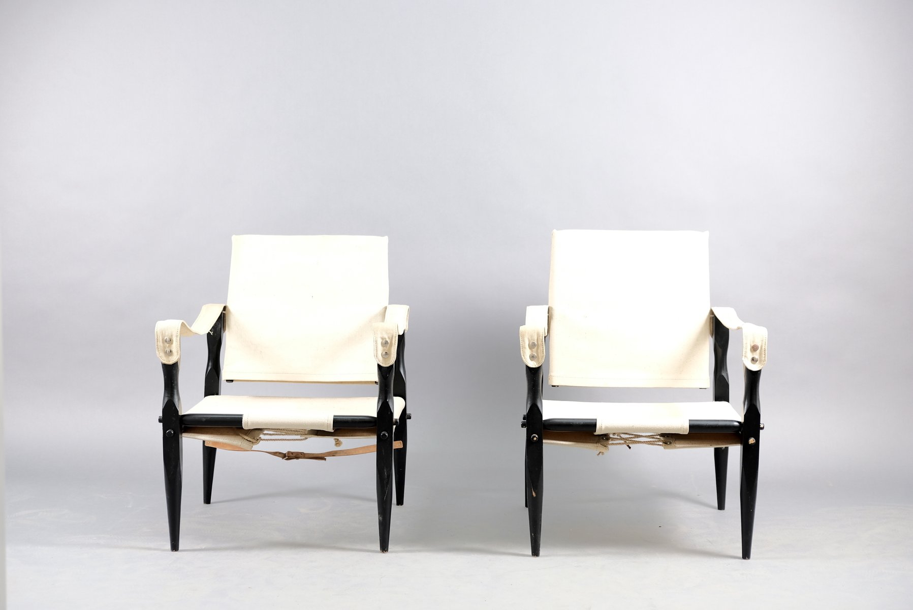 Vintage Safari Lounge Chairs by Wilhelm Kienzle for Wohnbedarf, Set of 2
