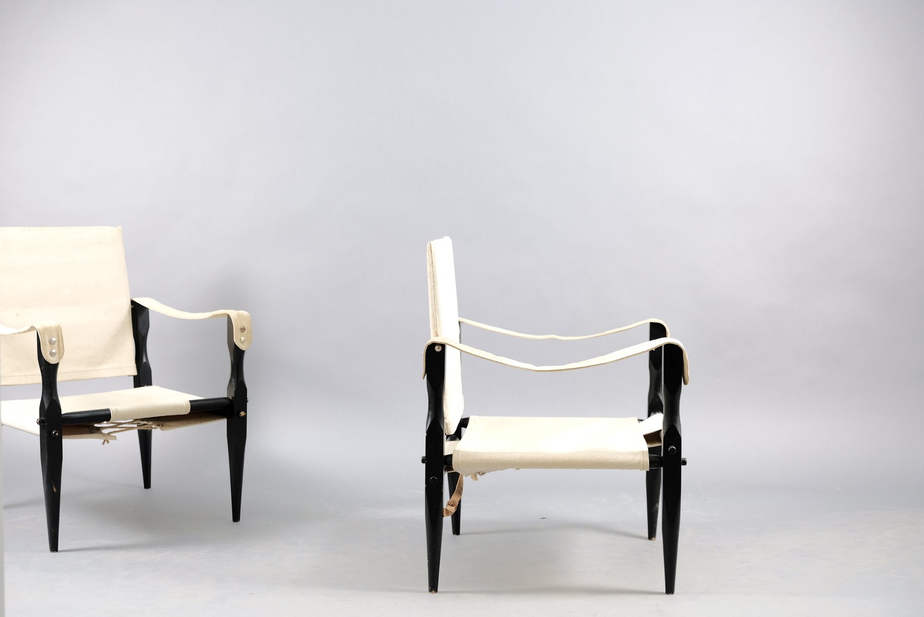 Vintage Safari Lounge Chairs by Wilhelm Kienzle for Wohnbedarf, Set of 2