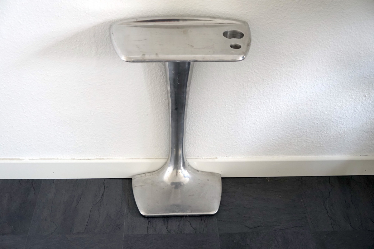 Vintage Space Age Tisch aus Aluminium, 1980er