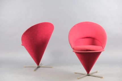 Cone K1 Chairs von Verner Panton für Plus-Linje, 1958, 2er Set