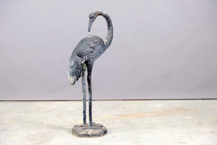 Hollywood Regency Messing Kranich Vogel Skulptur, 1960er