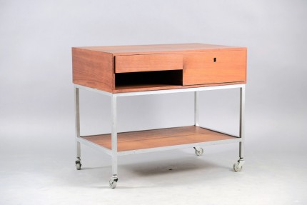 Mid-Century Serving Trolley by Herbert Hirche for Christian Holzäpfel, 1960s