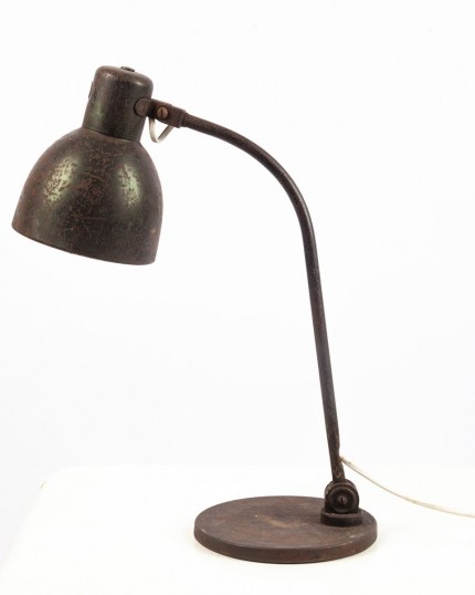 Schwarze Bauhaus Schreibtischlampe, 1920er