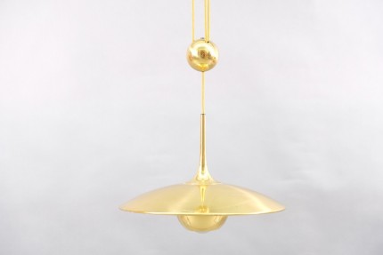 Vintage Brass Ono 35 Ceiling Lamp with Counterweight by Florian Schulz
