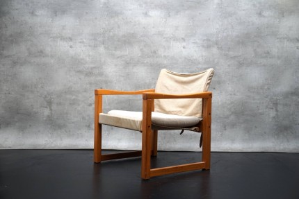 Vintage Diana Stuhl aus Leinen von Karin Mobring für Ikea, 1970er