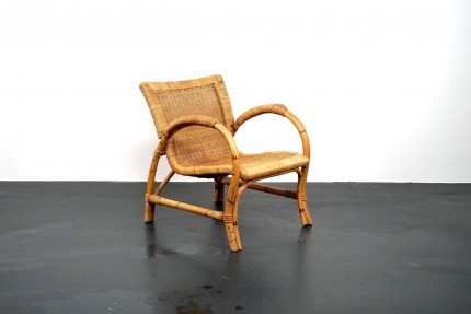 Vintage Rattan Lounge Chair From Arco